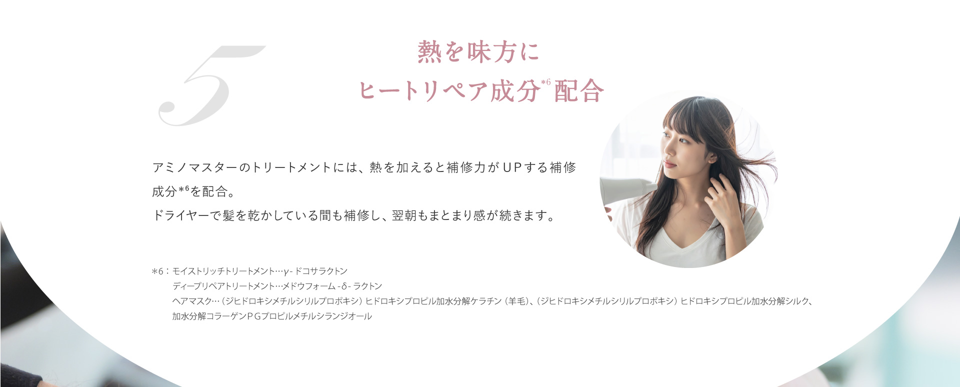 Amino Master 熱を味方に ヒートリペア成分配合