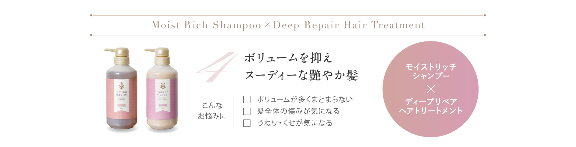 Amino Master モイストリッチシャンプー×ディープリペアヘアトリートメント